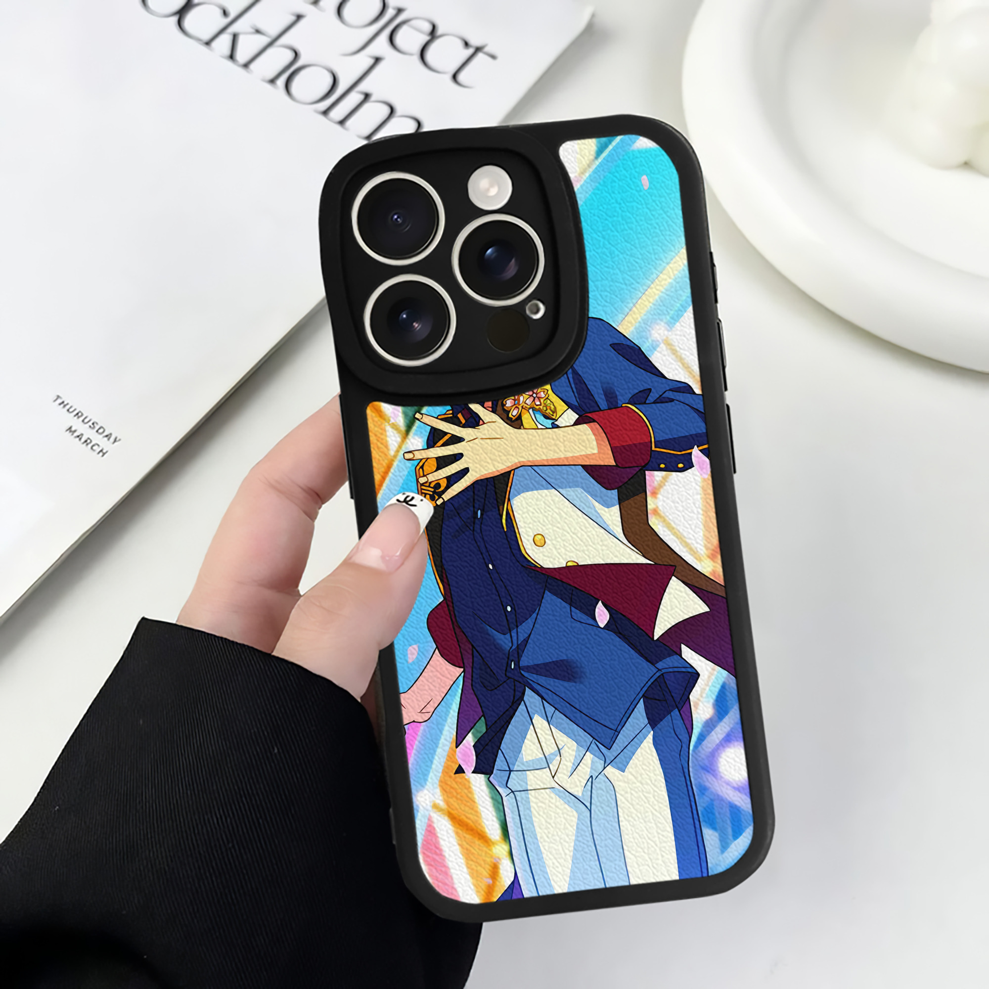 （画像用） あんさんぶるスターズ! Ensemble Stars 【iPhone 16シリーズ対応】シリコンスマホケース（レザー調） 材質：シリコン